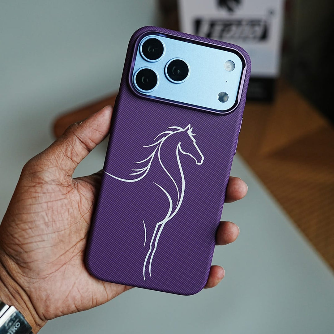 FRATO iPhone 17 Series Horse Line Art Magnetic Case for iPhone 17 Series | Textured Protective Cover