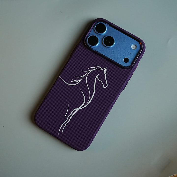 FRATO iPhone 17 Series Horse Line Art Magnetic Case for iPhone 17 Series | Textured Protective Cover