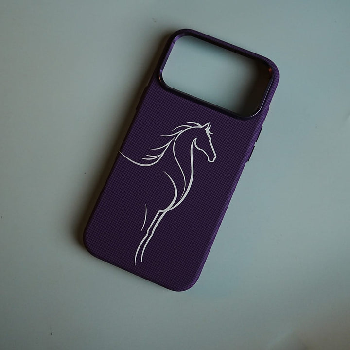 FRATO iPhone 17 Series Horse Line Art Magnetic Case for iPhone 17 Series | Textured Protective Cover