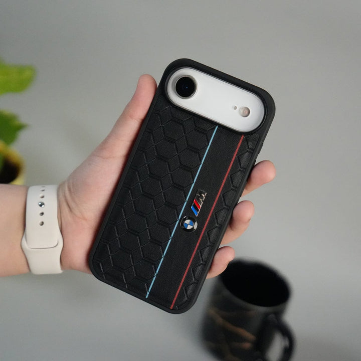 FRATO iPhone 17 Series iPhone 17 Air BMW &amp; M Performance Logo With Honeycomb Design Case Cover(Black)
