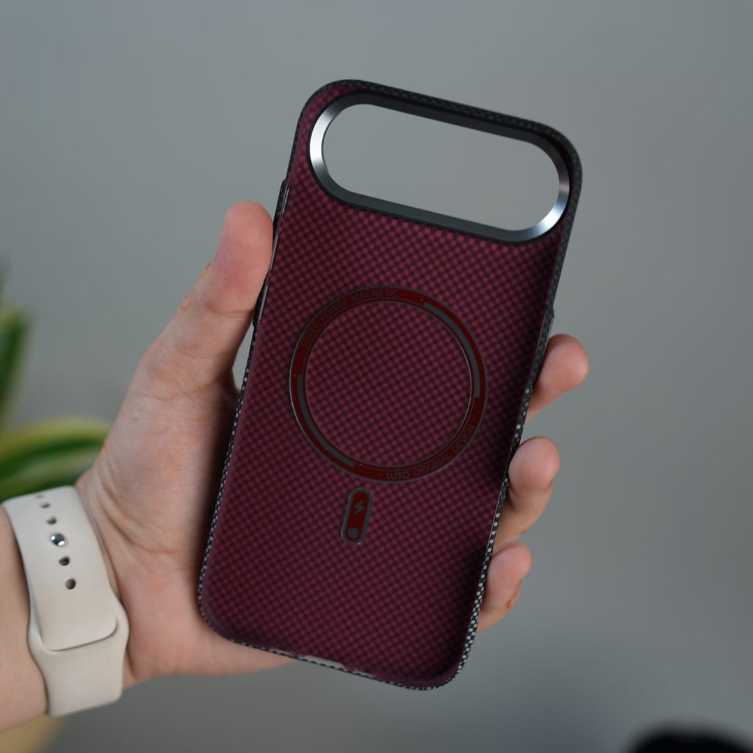 FRATO iPhone 17 Series iPhone 17 Air Carbon Fiber Texture Design Hard Pc MagSafe Case Cover BlackDot