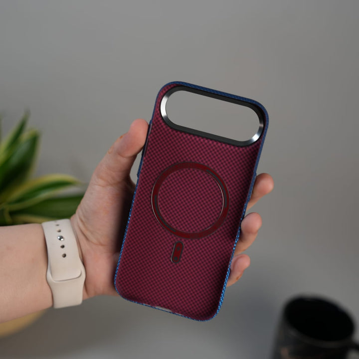 FRATO iPhone 17 Series iPhone 17 Air Carbon Fiber Texture Design Hard Pc MagSafe Case Cover BlueDot