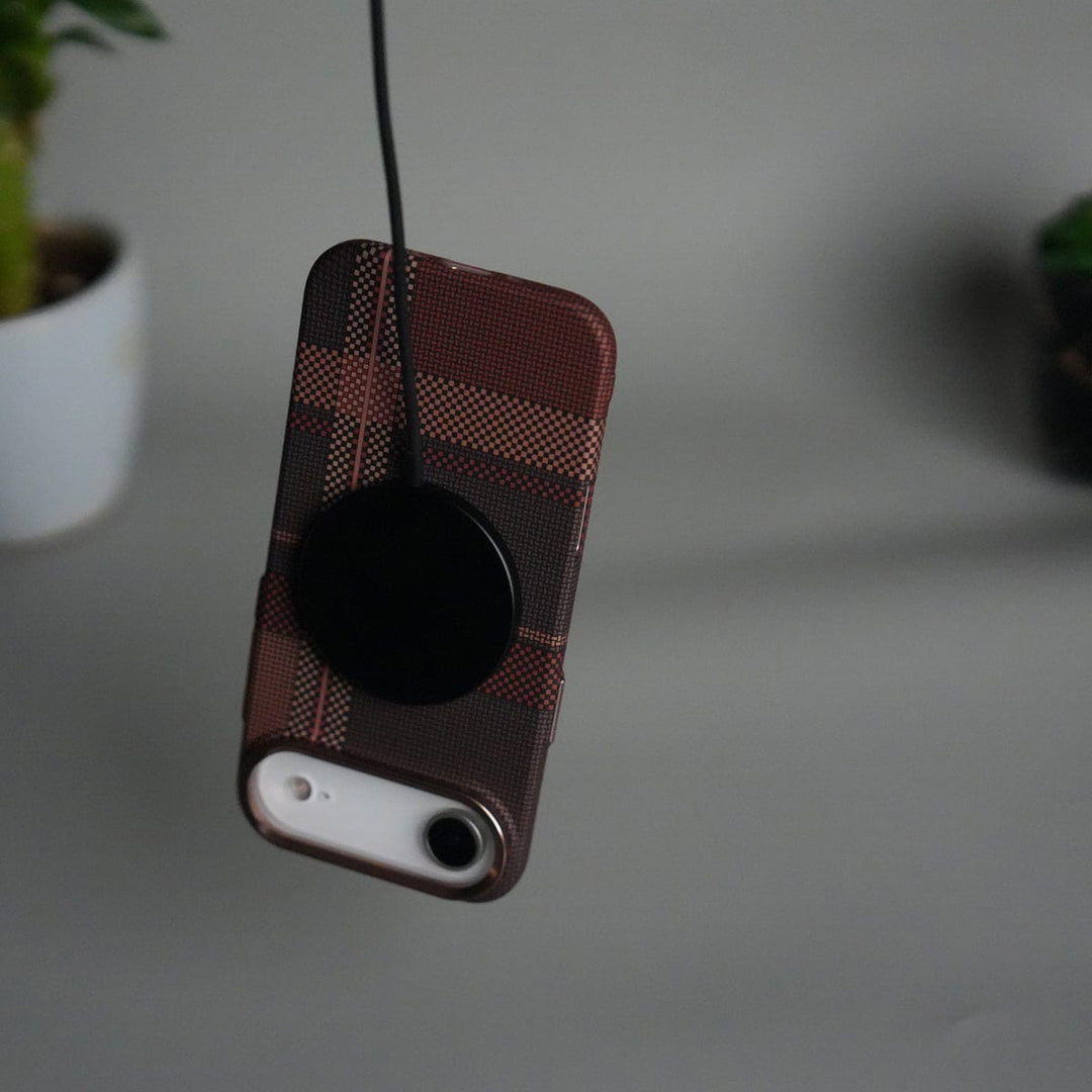 FRATO iPhone 17 Series iPhone 17 Air Carbon Fiber Texture Design Hard Pc MagSafe Case Cover BrownWhite