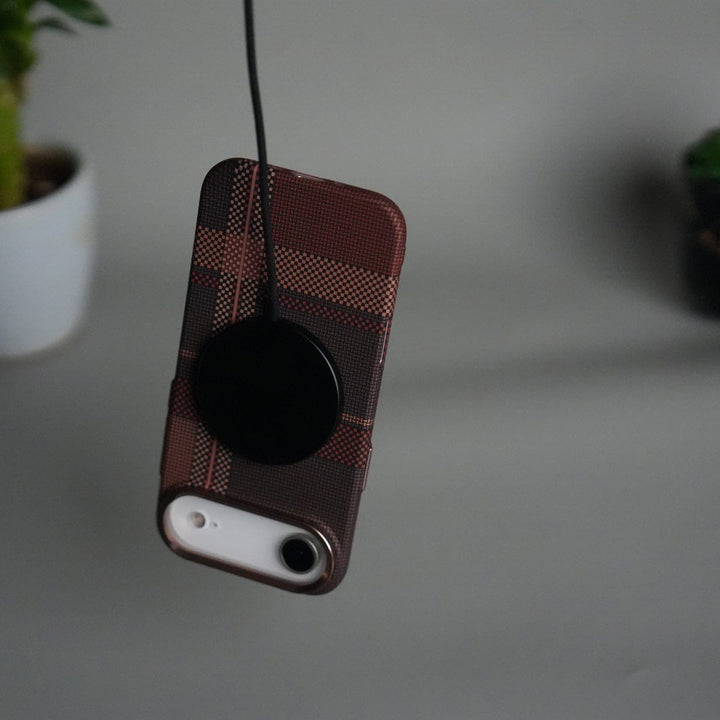 FRATO iPhone 17 Series iPhone 17 Air Carbon Fiber Texture Design Hard Pc MagSafe Case Cover BrownWhite