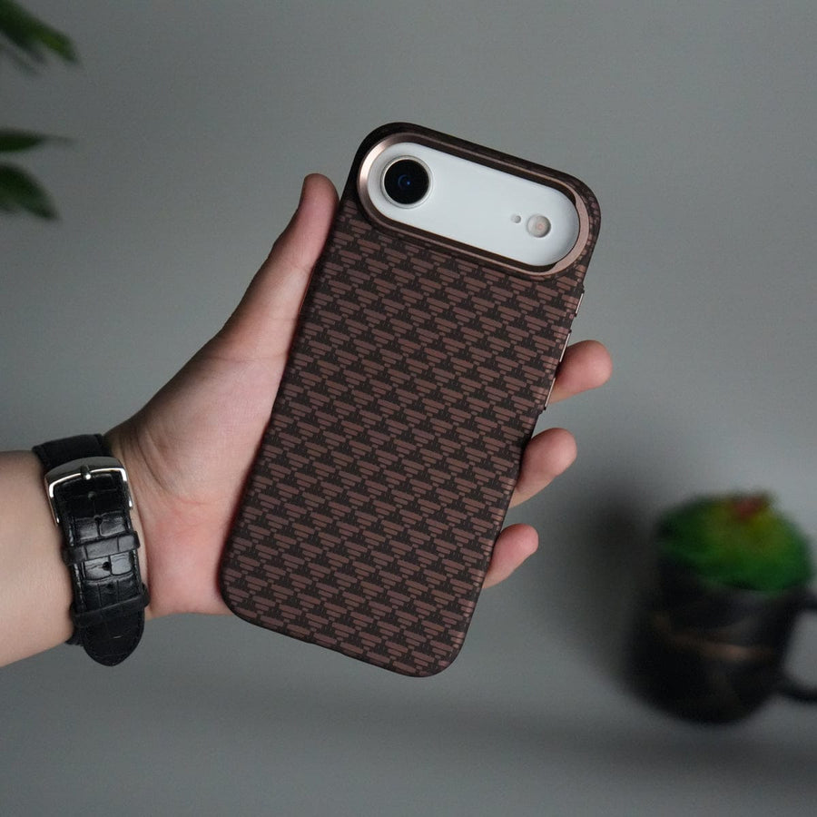 FRATO iPhone 17 Series iPhone 17 Air Carbon Fiber Texture Design Hard Pc MagSafe Case Cover Tringle Pattern