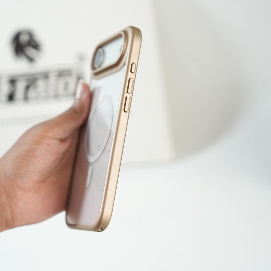 FRATO iPhone 17 Series iPhone 17 Air Clear Acrylic MagSafe Case with Soft Silicone Bumper | Transparent Shockproof Cover