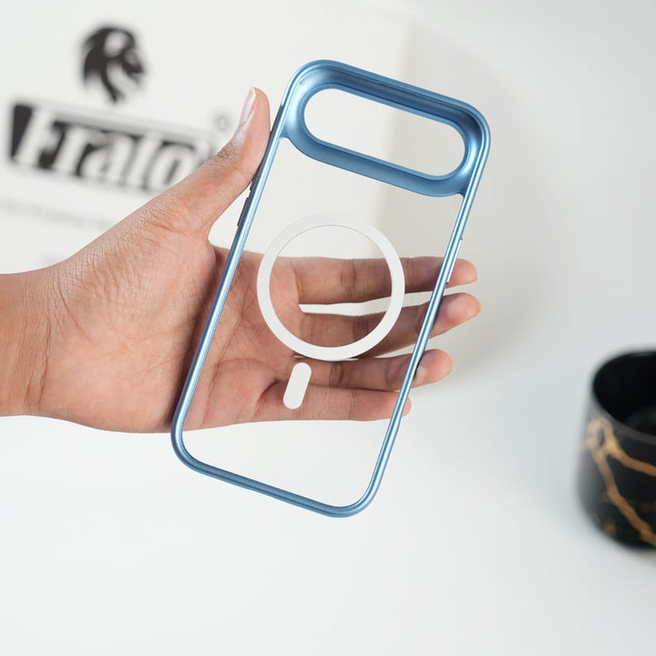 FRATO iPhone 17 Series iPhone 17 Air Clear Acrylic MagSafe Case with Soft Silicone Bumper | Transparent Shockproof Cover