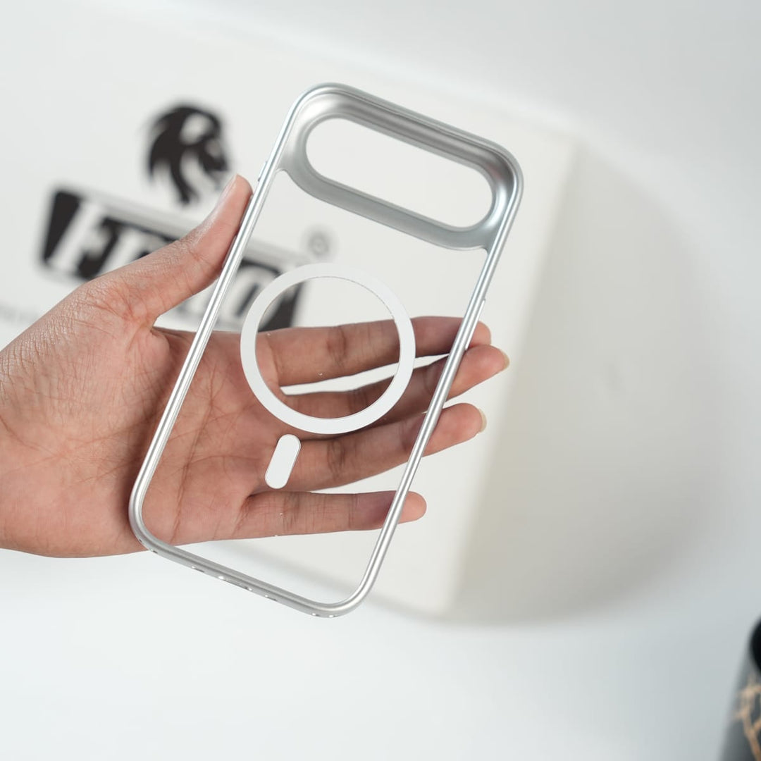 FRATO iPhone 17 Series iPhone 17 Air Clear Acrylic MagSafe Case with Soft Silicone Bumper | Transparent Shockproof Cover