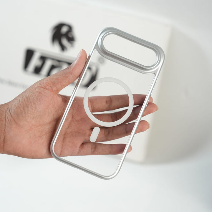 FRATO iPhone 17 Series iPhone 17 Air Clear Acrylic MagSafe Case with Soft Silicone Bumper | Transparent Shockproof Cover