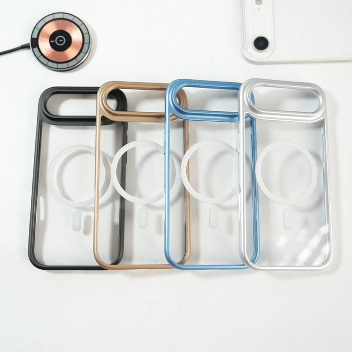 FRATO iPhone 17 Series iPhone 17 Air Clear Acrylic MagSafe Case with Soft Silicone Bumper | Transparent Shockproof Cover