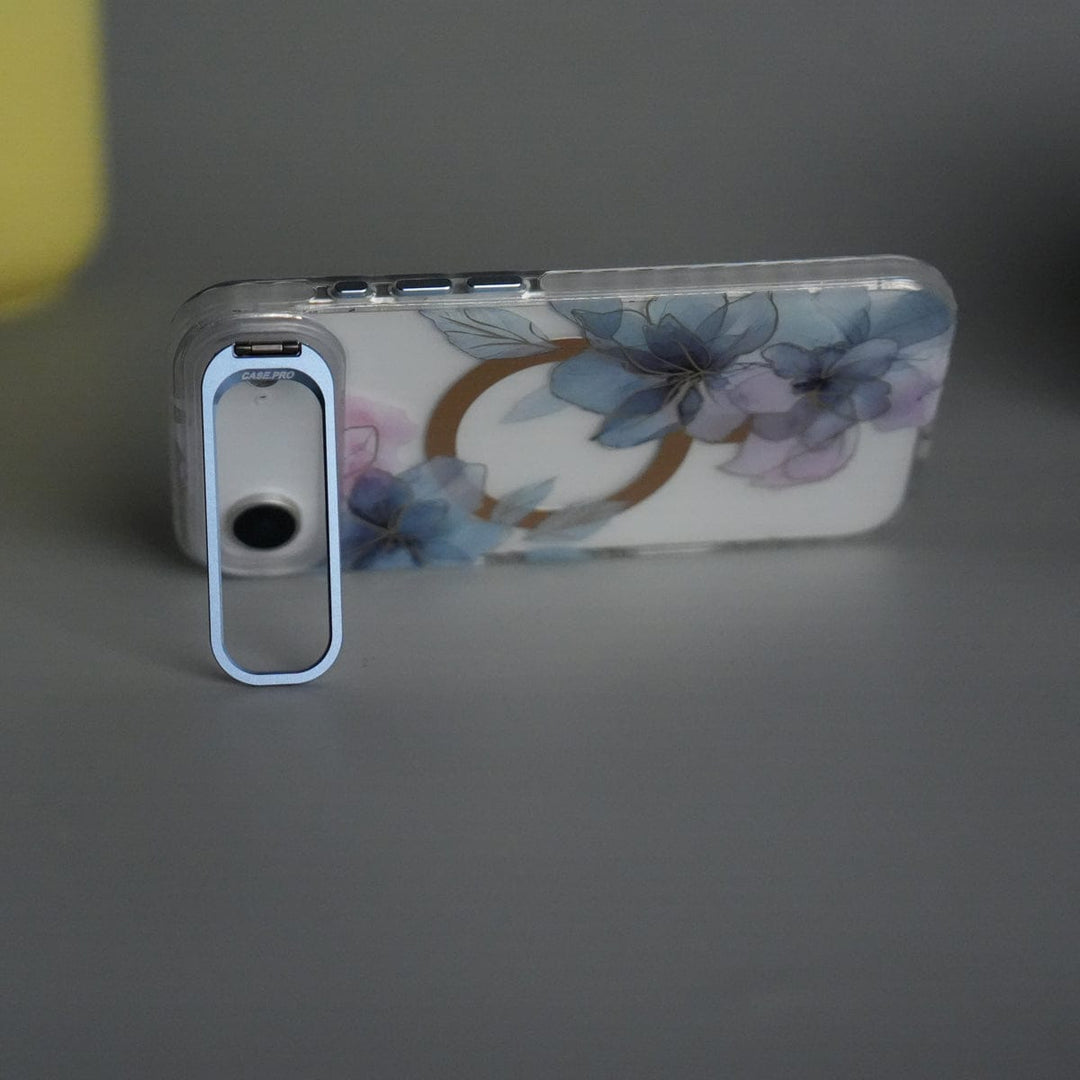 FRATO iPhone 17 Series iPhone 17 Air FloraCrystal Clear Floral Design Case with Color Metal Camera Stand Frame