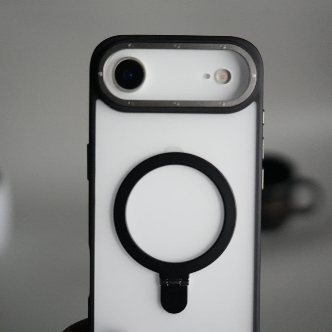 FRATO iPhone 17 Series iPhone 17 Air Frosted Case with Metal Camera Bump &amp; Metal Kickstand | Shockproof Matte Hybrid Cover