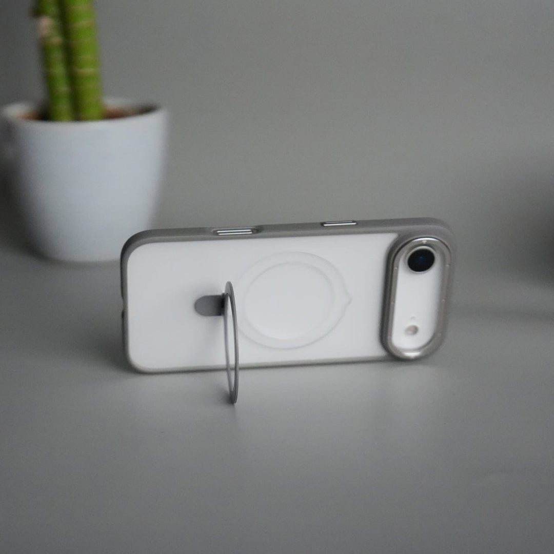 FRATO iPhone 17 Series iPhone 17 Air Frosted Case with Metal Camera Bump &amp; Metal Kickstand | Shockproof Matte Hybrid Cover