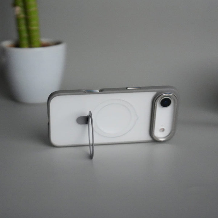 FRATO iPhone 17 Series iPhone 17 Air Frosted Case with Metal Camera Bump &amp; Metal Kickstand | Shockproof Matte Hybrid Cover