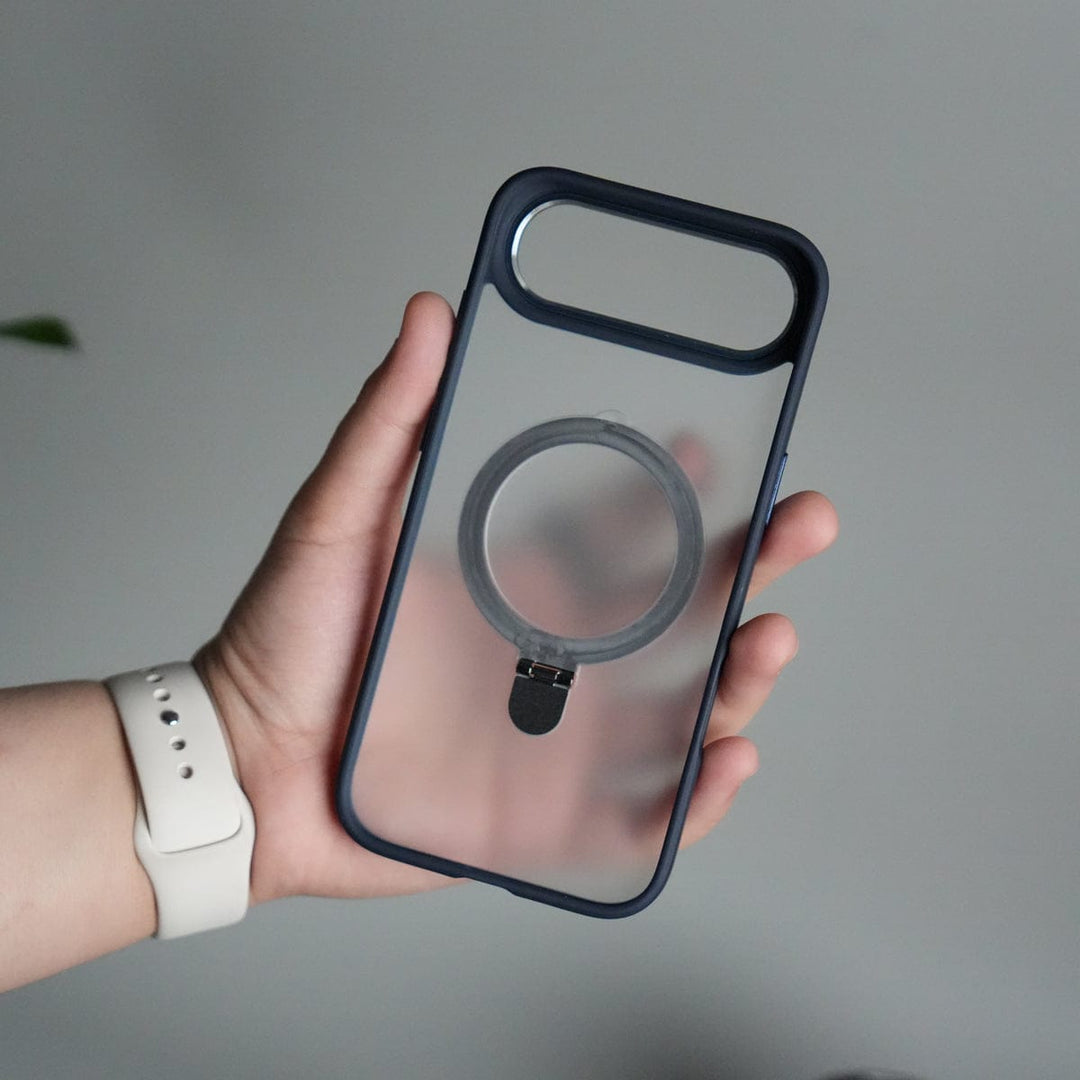 FRATO iPhone 17 Series iPhone 17 Air Frosted Case with Metal Camera Bump &amp; Metal Kickstand | Shockproof Matte Hybrid Cover