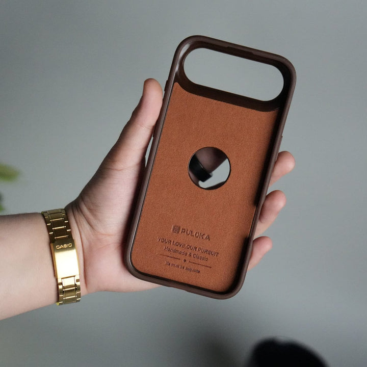 FRATO iPhone 17 Series iPhone 17 Air Full PU Leather Inbuilt Metal Stand Case Cover