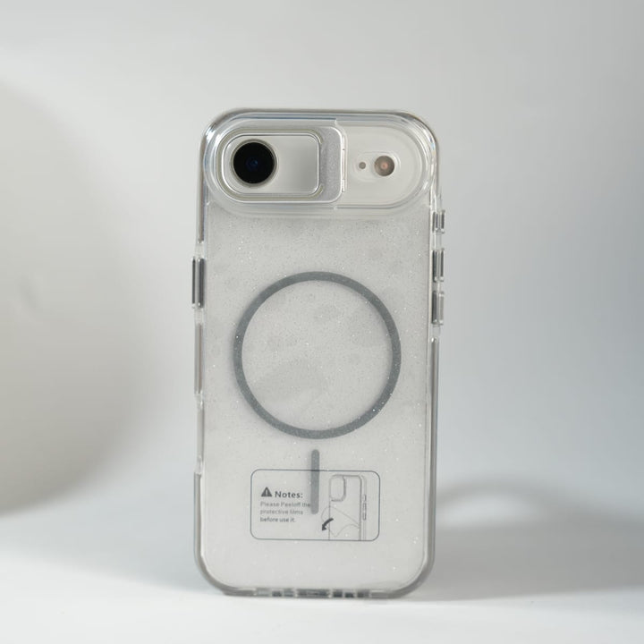 FRATO iPhone 17 Series iPhone 17 Air Glitter Clear MagSafe Case | Metal Kickstand Protective Cover