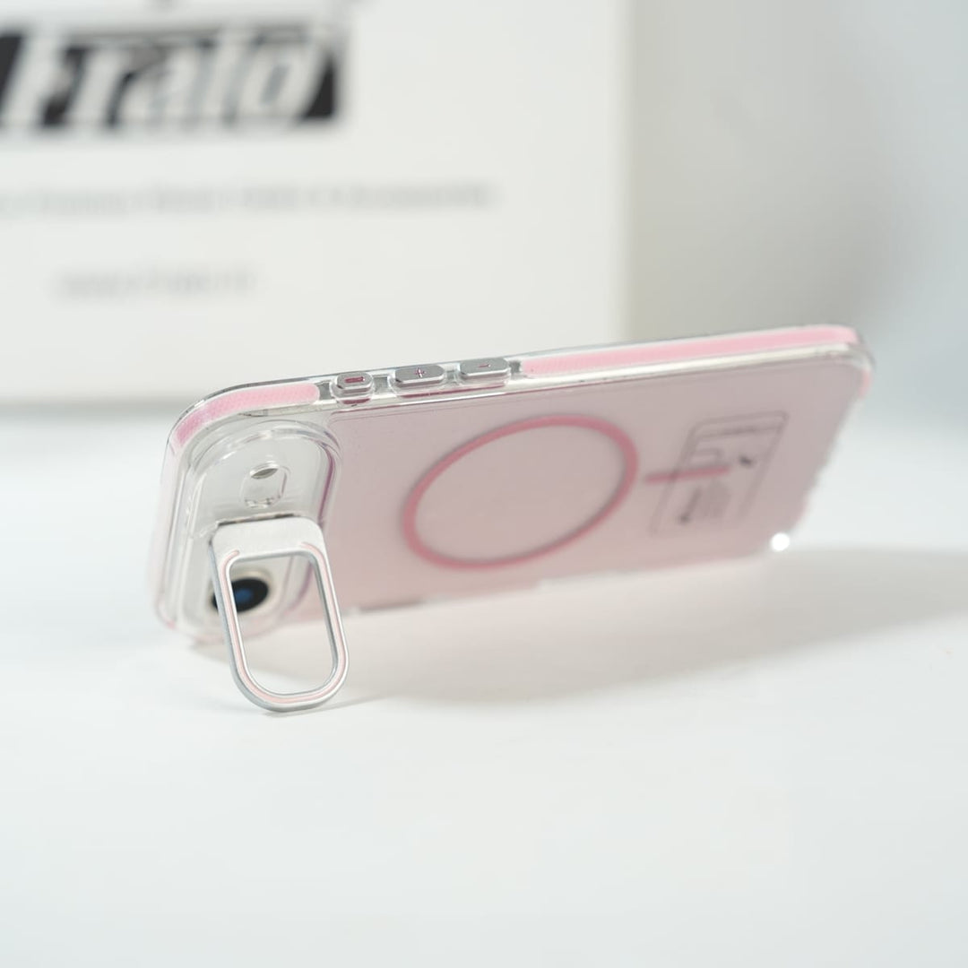 FRATO iPhone 17 Series iPhone 17 Air Glitter Clear MagSafe Case | Metal Kickstand Protective Cover