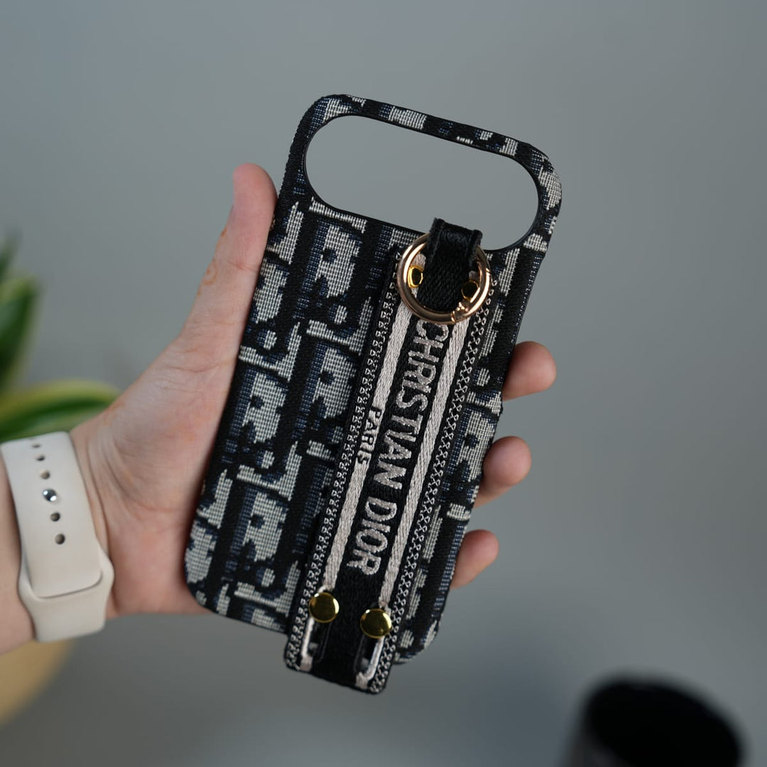 FRATO iPhone 17 Series iPhone 17 Air Luxury Brand CD Belt Pattern Case Cover (Blue)