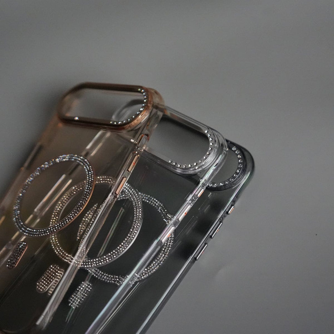 FRATO iPhone 17 Series iPhone 17 Air Luxury Diamond MagSafe Case | Crystal Clear Back Cover with Rhinestone Metal Camera Guard