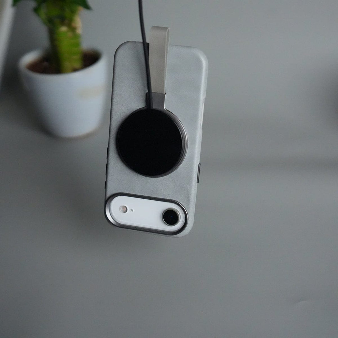 FRATO iPhone 17 Series iPhone 17 Air Luxury Leather MagSafe Case | Metal Ring Stand and Grip Holder Cover