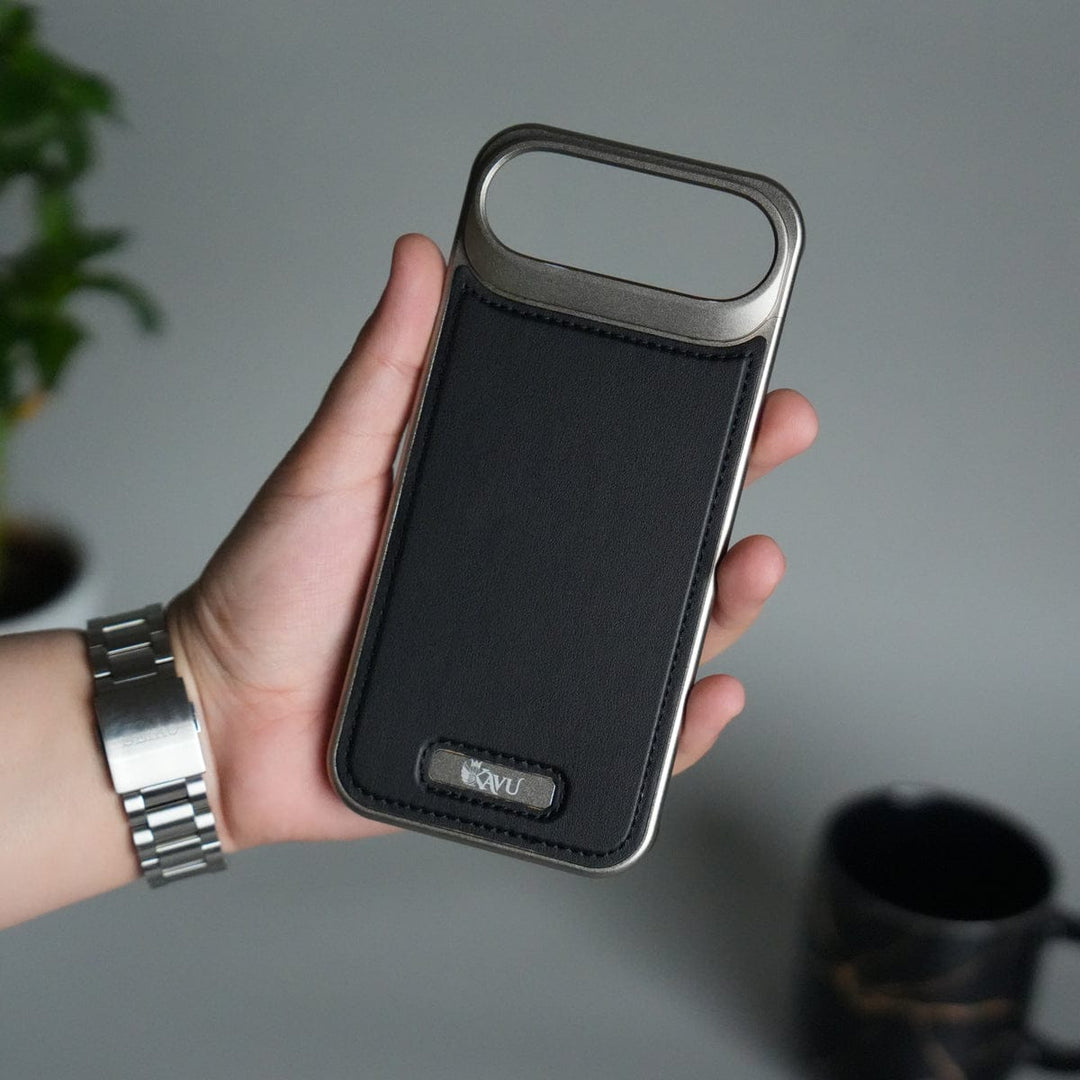 FRATO iPhone 17 Series iPhone 17 Air Premium Metallic AeroFLex Aluminium Stitch Leather MagSafe Case