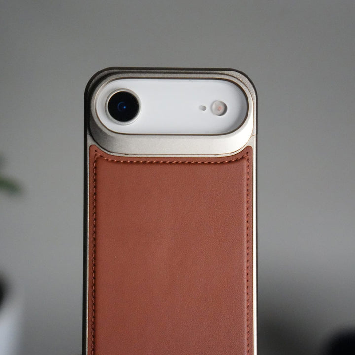 FRATO iPhone 17 Series iPhone 17 Air Premium Metallic AeroFLex Aluminium Stitch Leather MagSafe Case