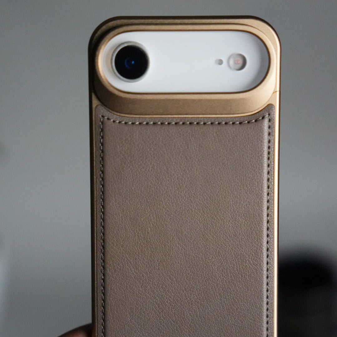 FRATO iPhone 17 Series iPhone 17 Air Premium Metallic AeroFLex Aluminium Stitch Leather MagSafe Case