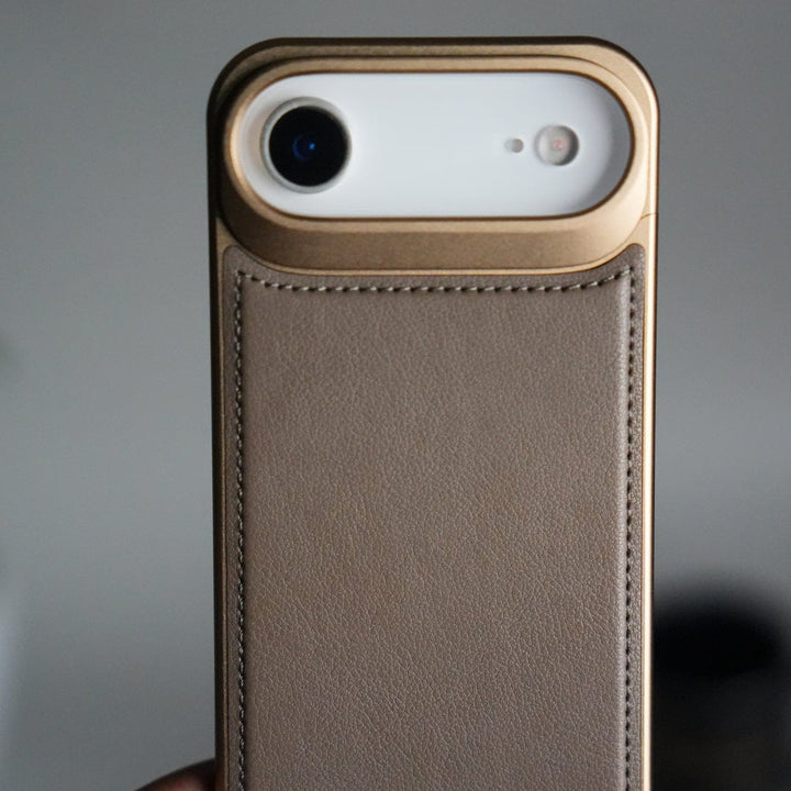 FRATO iPhone 17 Series iPhone 17 Air Premium Metallic AeroFLex Aluminium Stitch Leather MagSafe Case