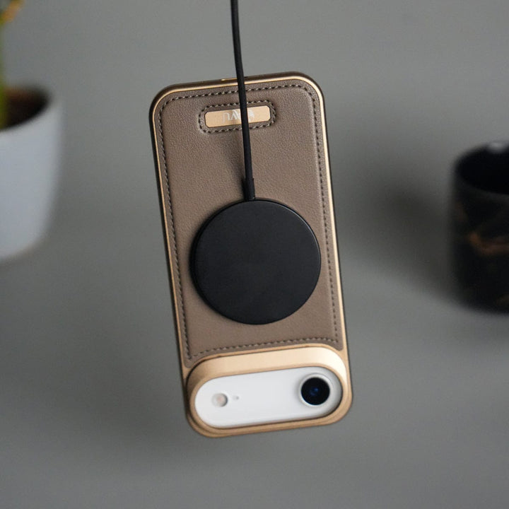 FRATO iPhone 17 Series iPhone 17 Air Premium Metallic AeroFLex Aluminium Stitch Leather MagSafe Case