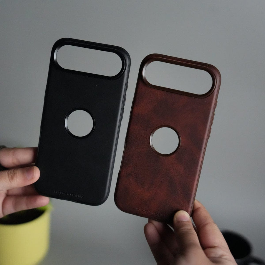 FRATO iPhone 17 Series iPhone 17 Air PU Leather Logo Cut Plain Case Premium Finish Cover