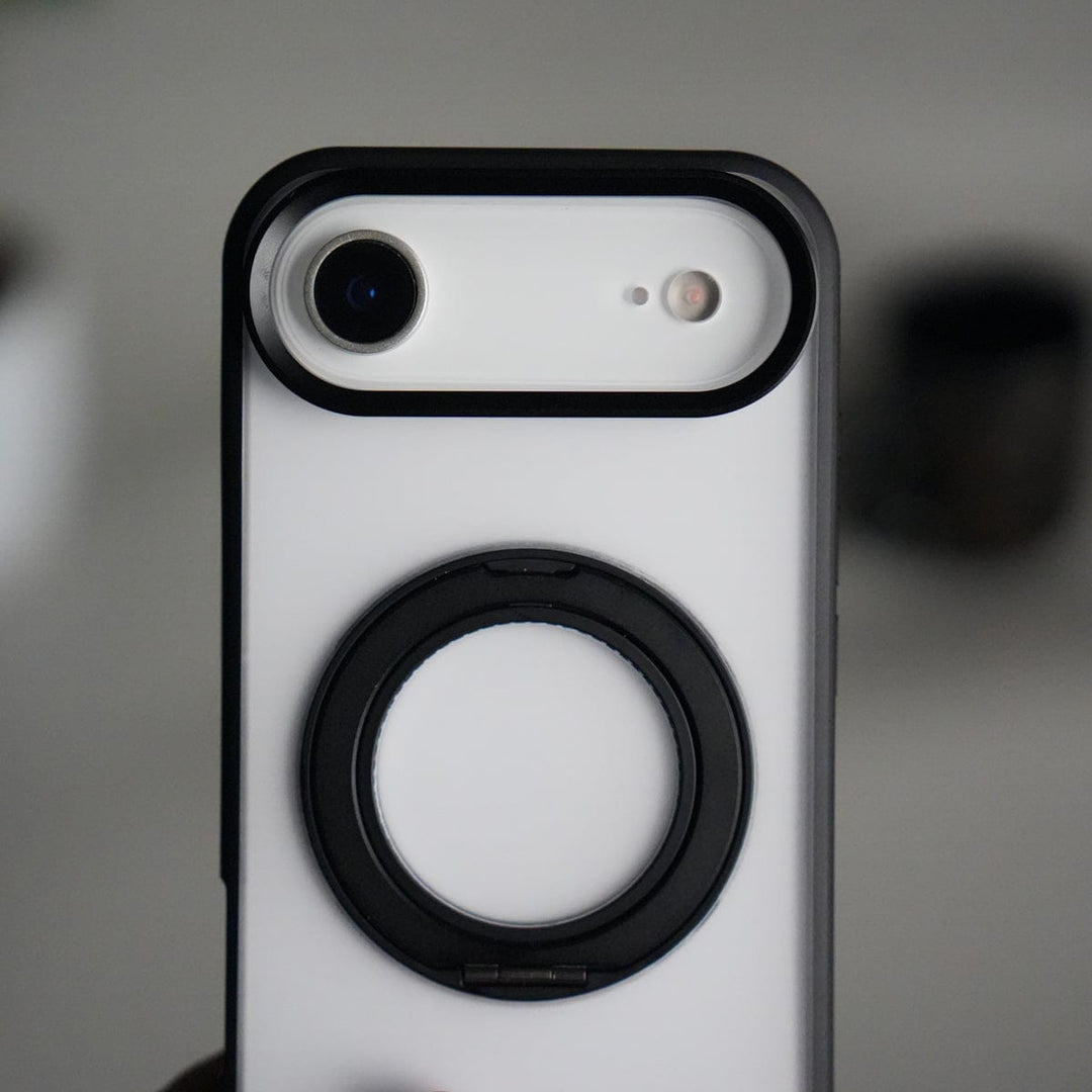FRATO iPhone 17 Series iPhone 17 Air Transparent Magnetic Ring Case | Frosted Shockproof Kickstand Cover