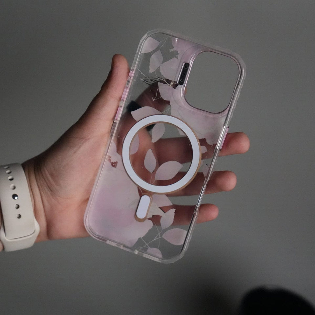 FRATO iPhone 17 Series iPhone 17 FloraCrystal Clear Floral Design Case with Color Metal Camera Stand Frame