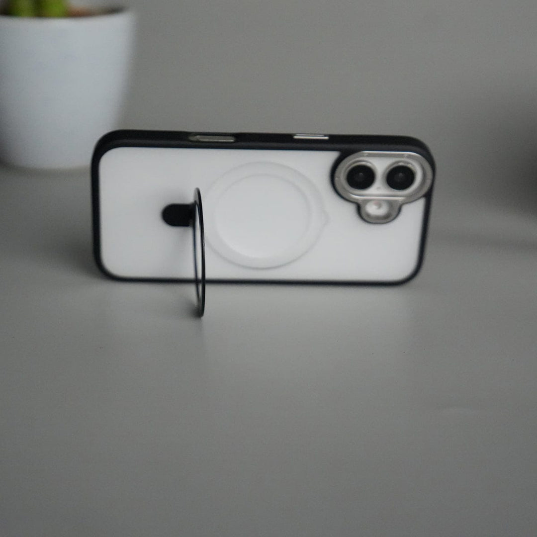FRATO iPhone 17 Series iPhone 17 Frosted Case with Metal Camera Bump &amp; Metal Kickstand | Shockproof Matte Hybrid Cover