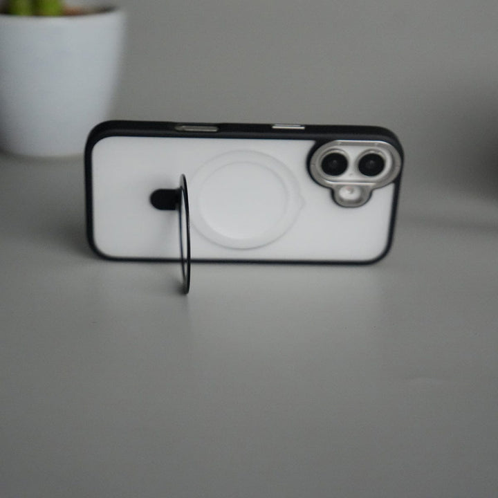 FRATO iPhone 17 Series iPhone 17 Frosted Case with Metal Camera Bump &amp; Metal Kickstand | Shockproof Matte Hybrid Cover