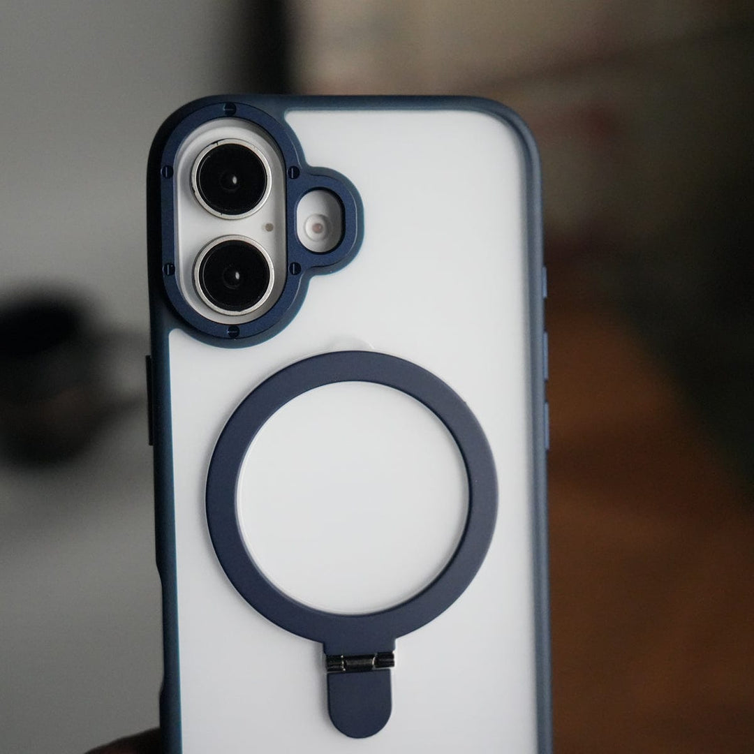 FRATO iPhone 17 Series iPhone 17 Frosted Case with Metal Camera Bump &amp; Metal Kickstand | Shockproof Matte Hybrid Cover
