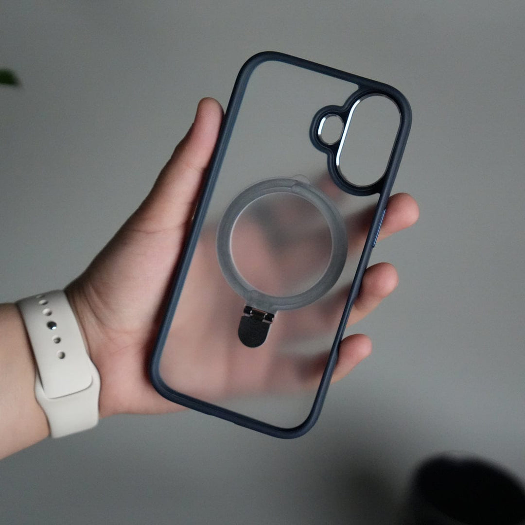 FRATO iPhone 17 Series iPhone 17 Frosted Case with Metal Camera Bump &amp; Metal Kickstand | Shockproof Matte Hybrid Cover