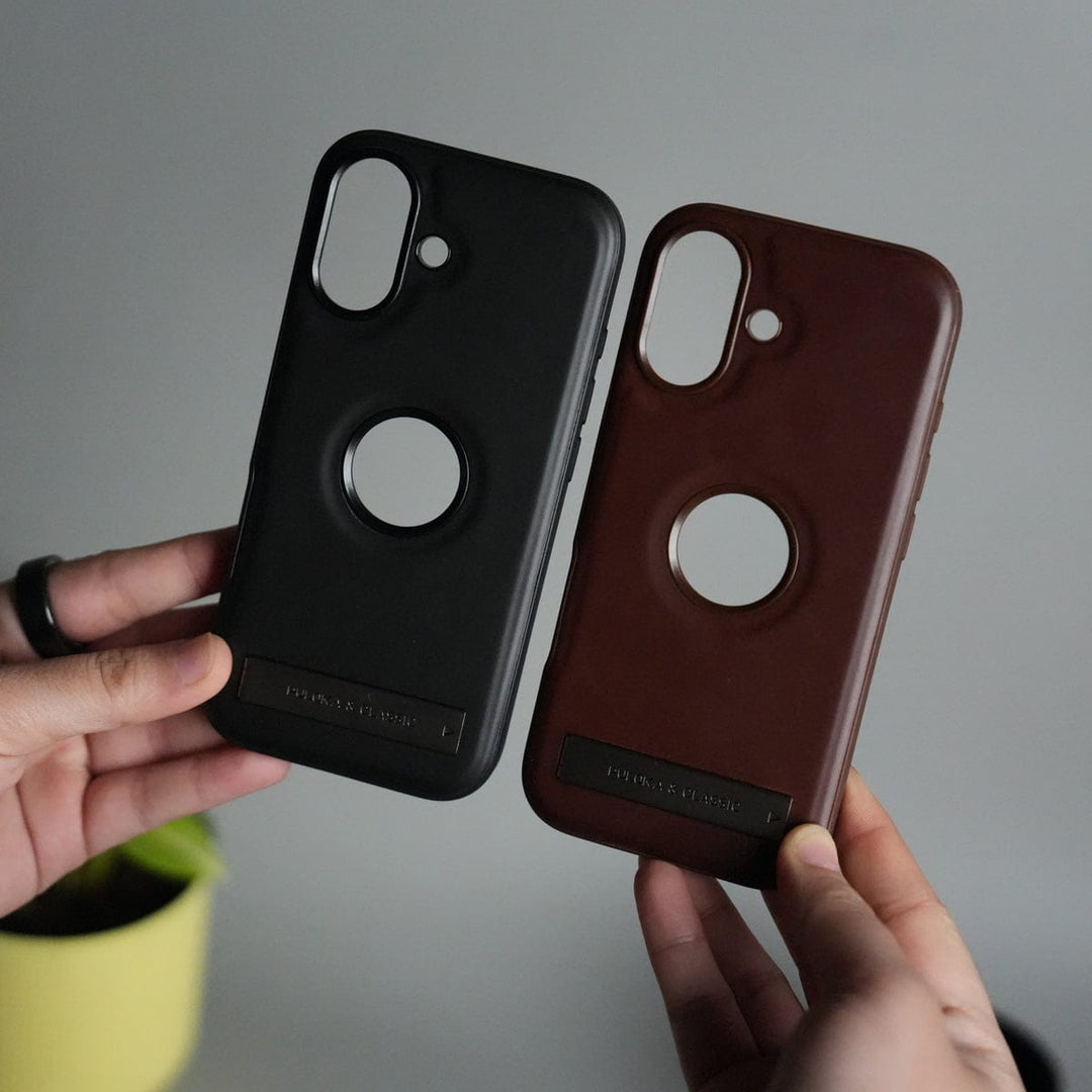 FRATO iPhone 17 Series iPhone 17 Full PU Leather Inbuilt Metal Stand Case Cover