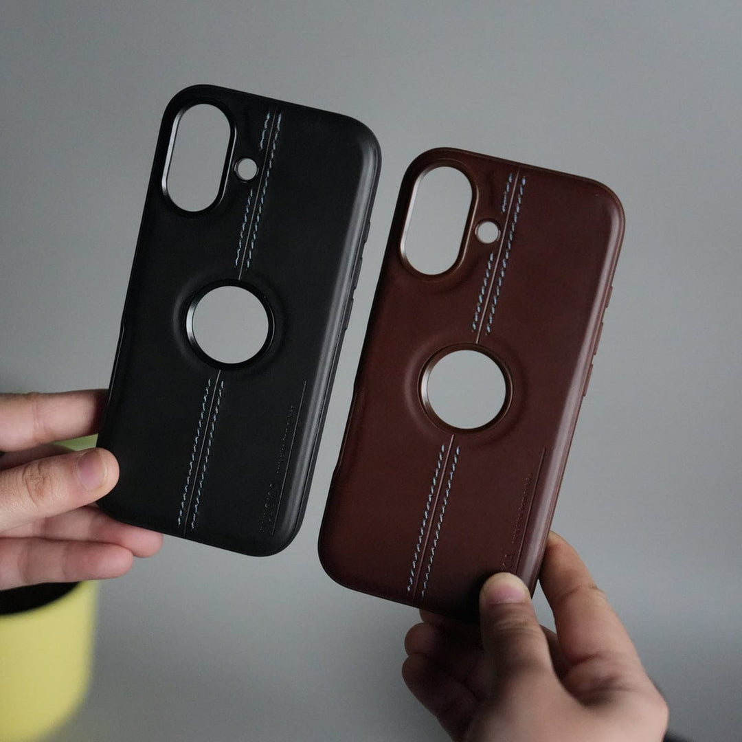 FRATO iPhone 17 Series iPhone 17 Leather Case | Classic Middle Stitched PU Back Cover