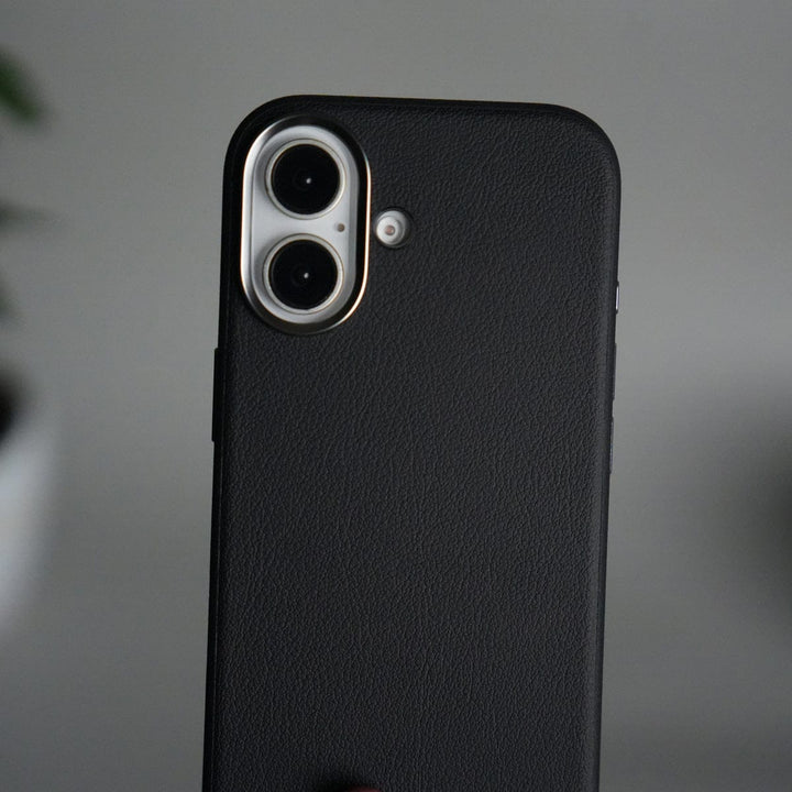 FRATO iPhone 17 Series iPhone 17 Leather Texture Design PVC Case With Metal Camera Bump