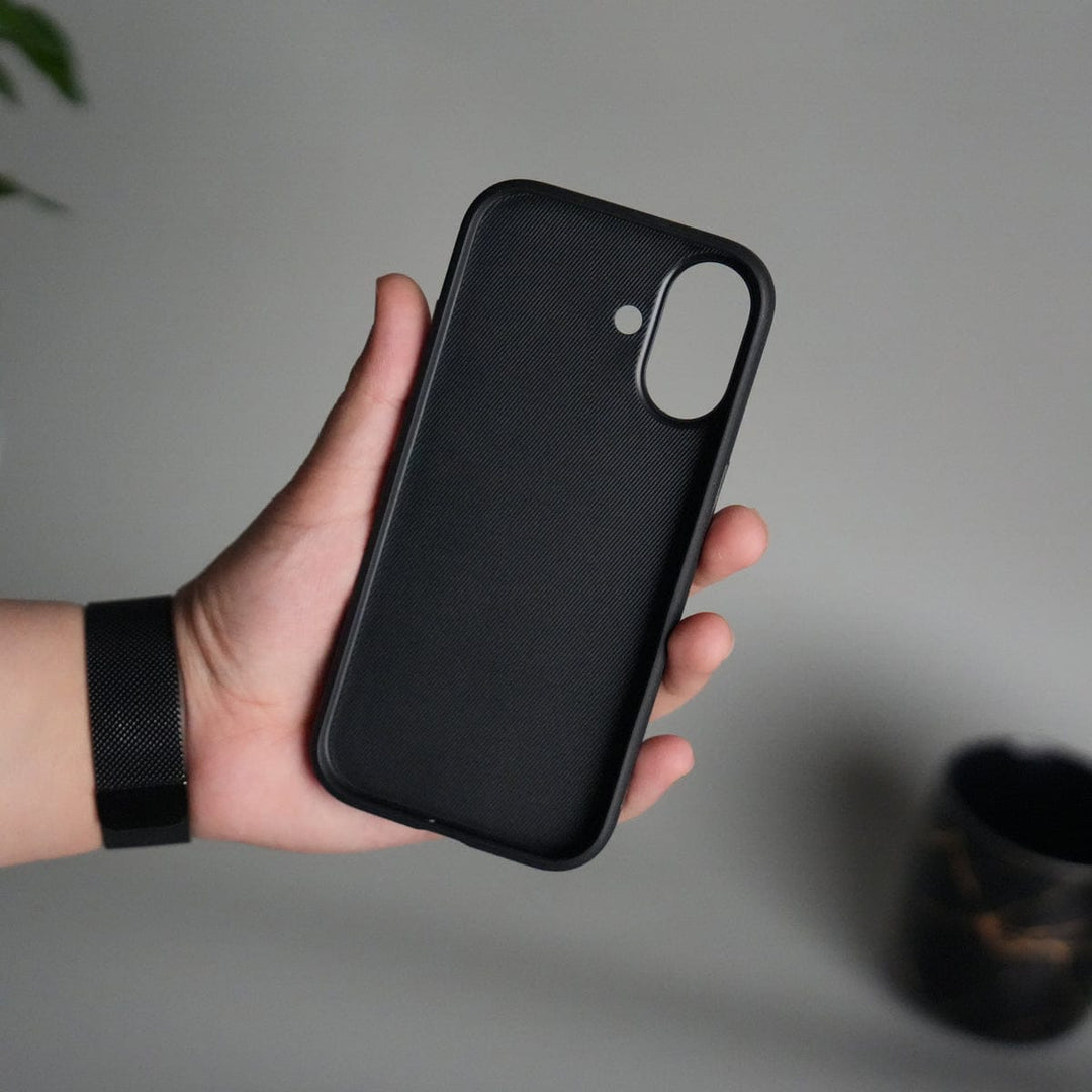 FRATO iPhone 17 Series iPhone 17 Leather Texture Design PVC Case With Metal Camera Bump