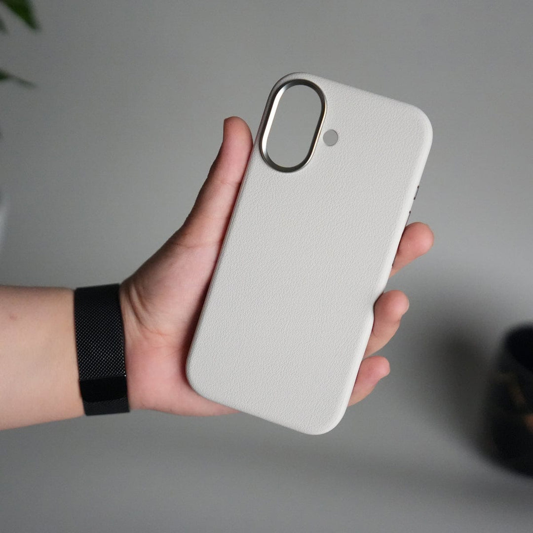 FRATO iPhone 17 Series iPhone 17 Leather Texture Design PVC Case With Metal Camera Bump