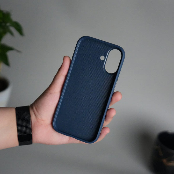 FRATO iPhone 17 Series iPhone 17 Leather Texture Design PVC Case With Metal Camera Bump