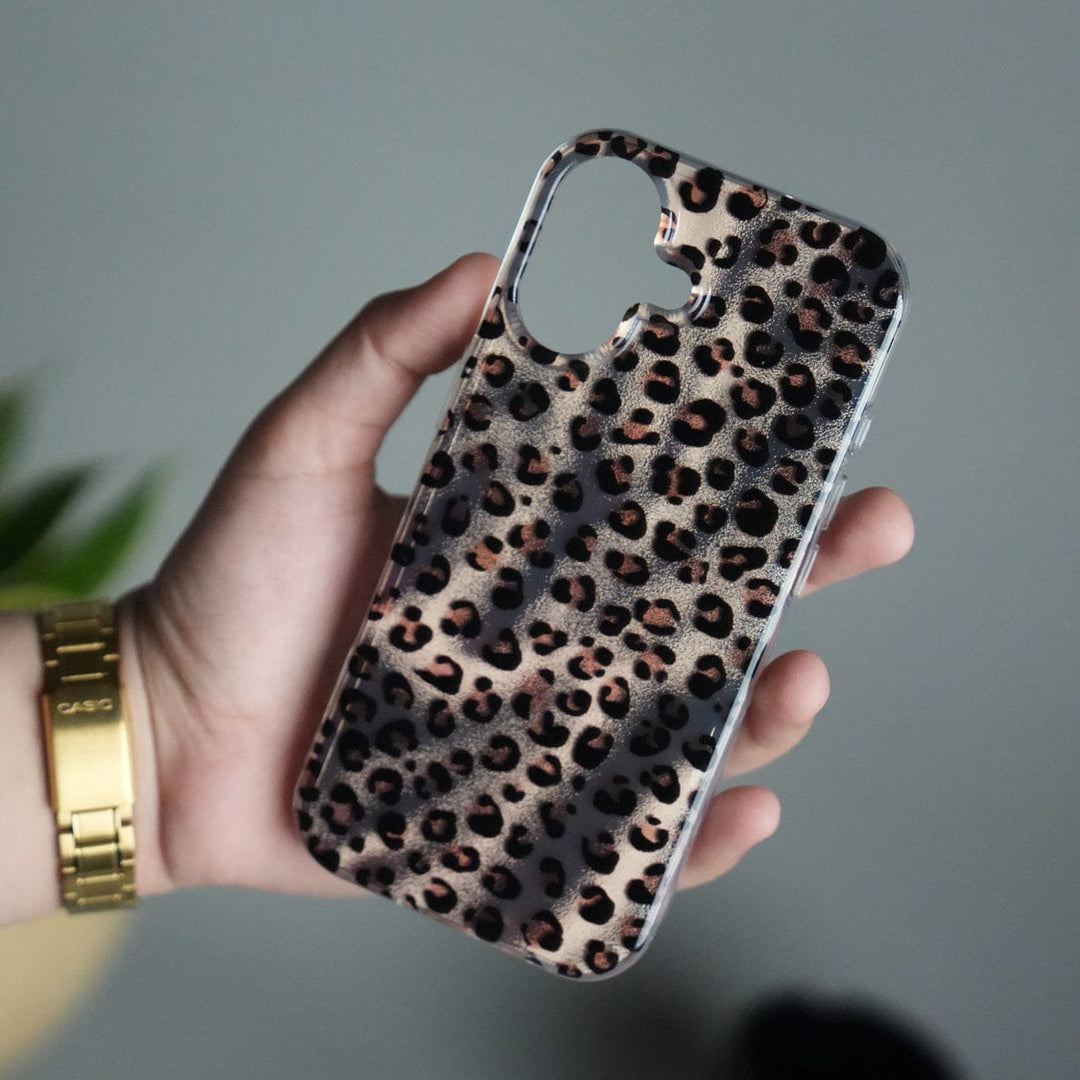 FRATO iPhone 17 Series iPhone 17 Leopard Print Case with Beaded Wrist Strap | Cute Transparent Designer Cover