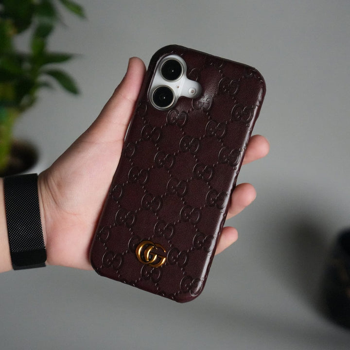 FRATO iPhone 17 Series iPhone 17 Luxury GG Fashion Leather Brand Case Cover