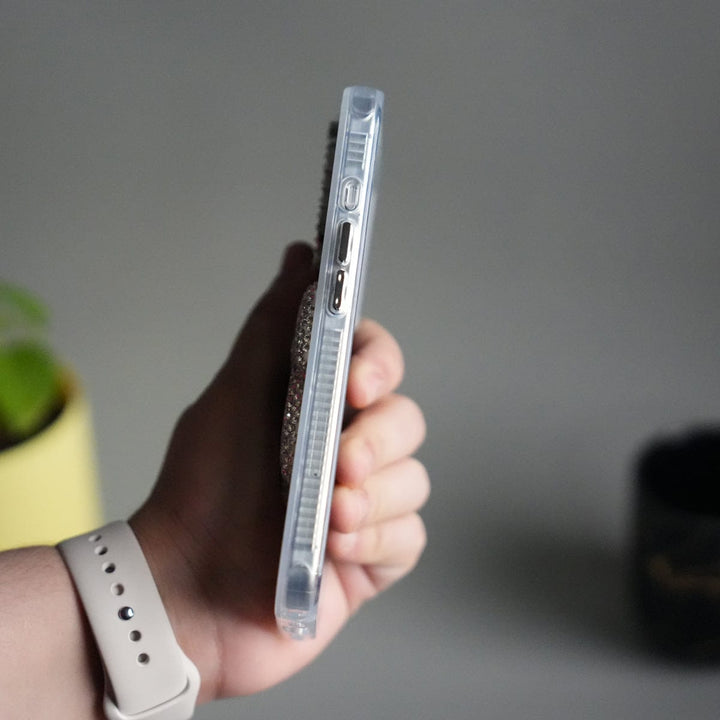 FRATO iPhone 17 Series iPhone 17 Marble Design Case | Luxury Rhinestone Camera Frame & 3D Diamond Bow Cover