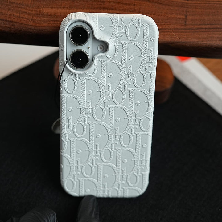 FRATO iPhone 17 Series iPhone 17 Premium Embossed PU Leather Designer Pattern Slim Protective Case