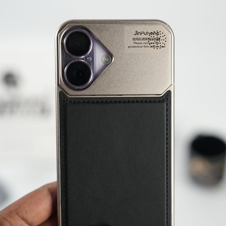 FRATO iPhone 17 Series iPhone 17 Premium Metallic AeroFLex Aluminium Stitch Leather MagSafe Case