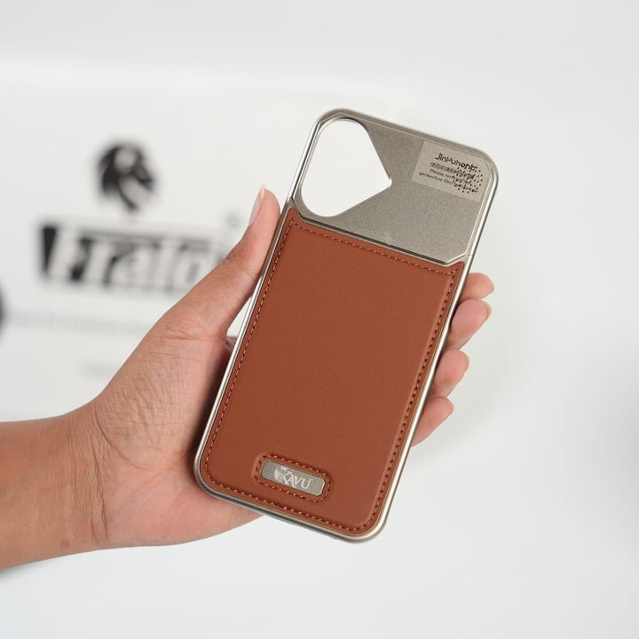 FRATO iPhone 17 Series iPhone 17 Premium Metallic AeroFLex Aluminium Stitch Leather MagSafe Case