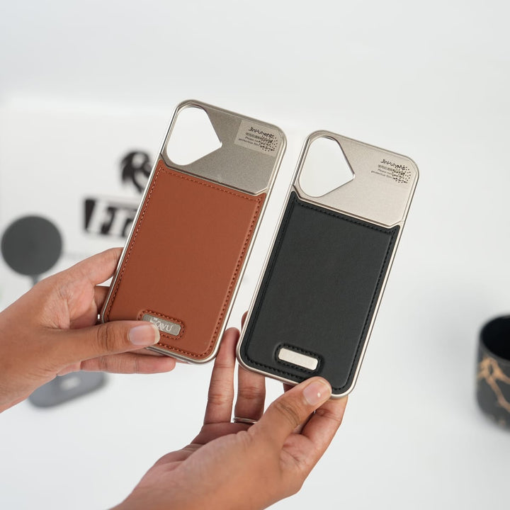 FRATO iPhone 17 Series iPhone 17 Premium Metallic AeroFLex Aluminium Stitch Leather MagSafe Case